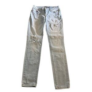 Levis Demi Curve Skinny Mid Rise Womens Light Blue Jean Pants, Size 25